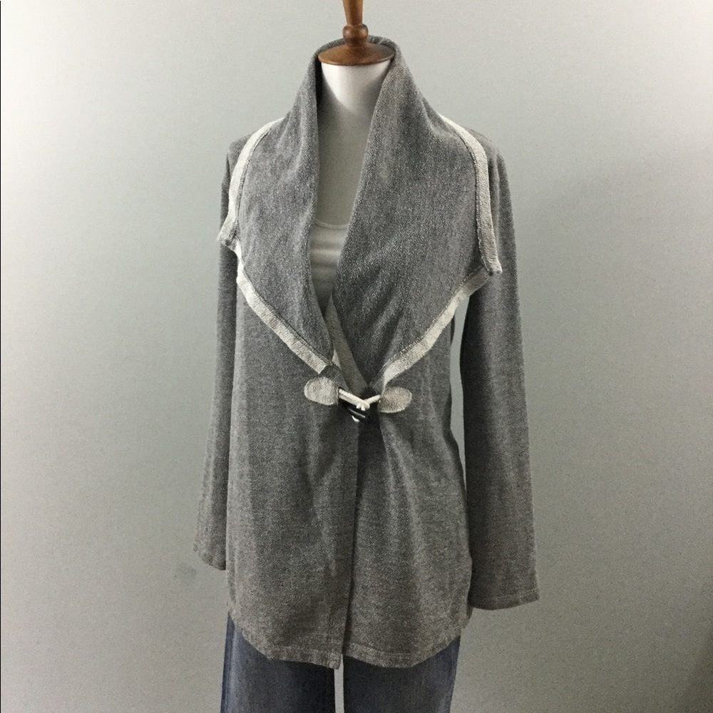JACK French Terry Gray Cardigan Size S